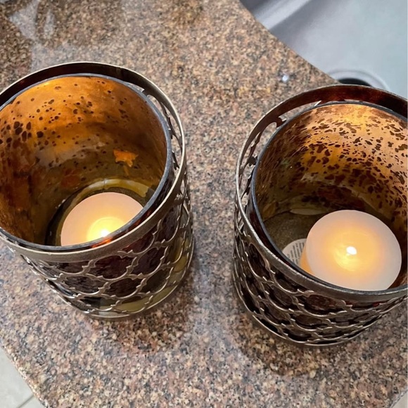 Home Goods Gold/Bronze Candle Holders - Picture 3 of 3